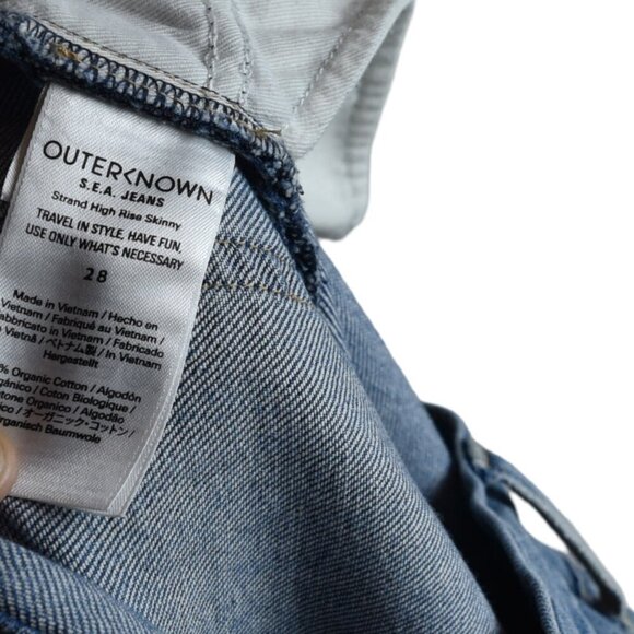 Outerknown Organic Cotton Women’s Size 28 S.E.A Strand High Rise Skinny Jeans - Picture 9 of 12